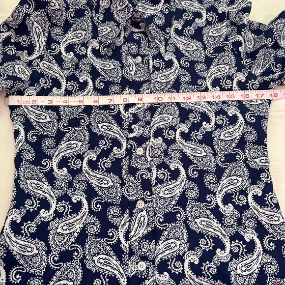 VTG ‘70s Pepper Tree Groovy Pointed Collar Paisley Blouse - Picture 11 of 14